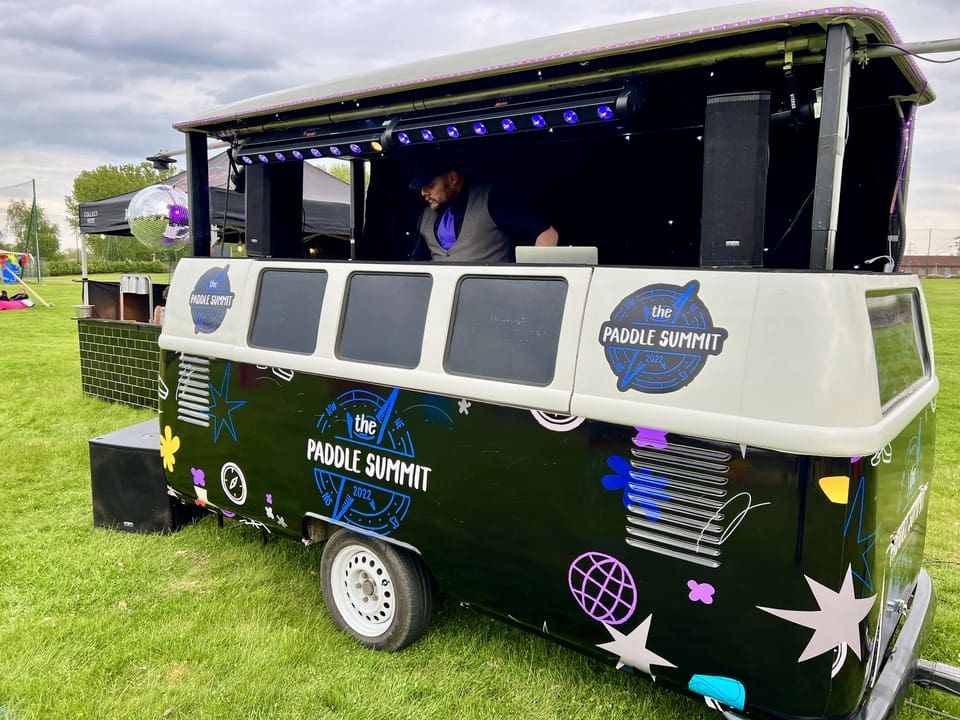 Brand activation branded vehicle dj booth hire event