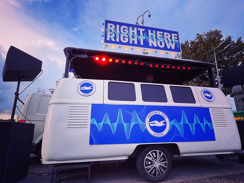 brighton and hove albion football promotional vehicle sporting event