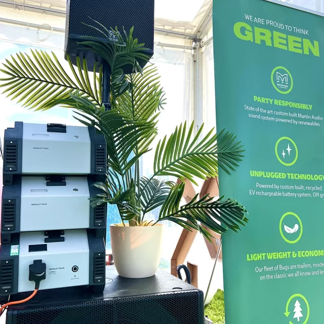 wattsun battery packs powering a DJ van as a sustainable event entertainment solution